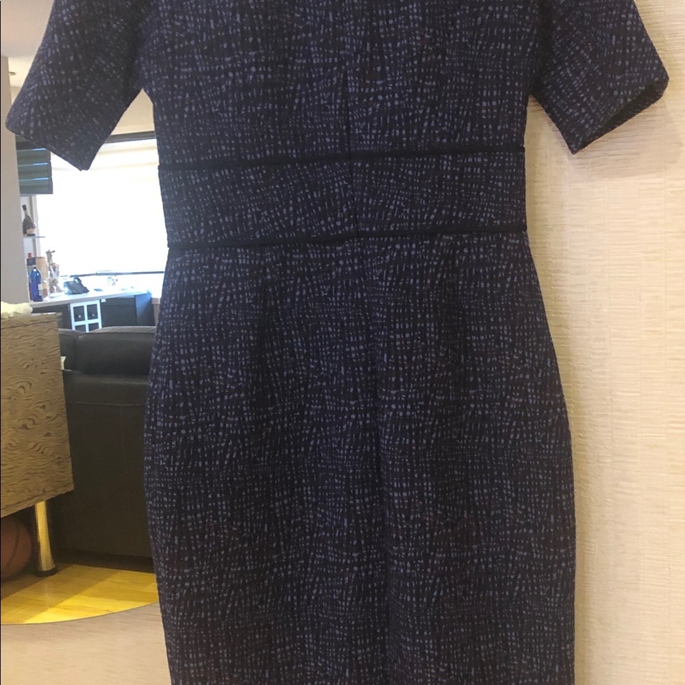 Preowned Lela Rose jacquard seamed midi dress - Picture 3 of 8